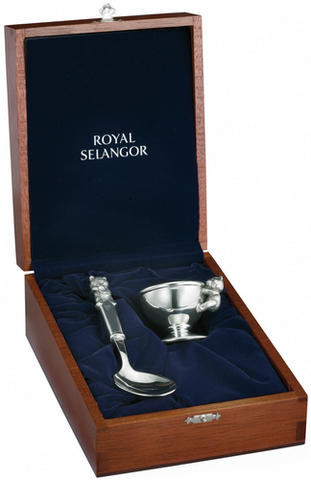 ROYAL SELANGOR Teddy Bears' Picnic Egg Cup & Spoon Set in Gift Box