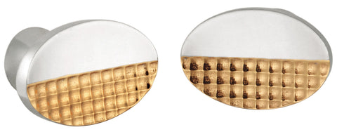 ROYAL SELANGOR Cuffinks Chequered Oval