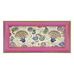 ASHDENE Medium Tray  Peacock Fantasy