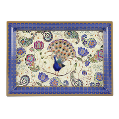 ASHDENE Large Tray  Peacock Fantasy