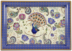 ASHDENE Large Tray  Peacock Fantasy