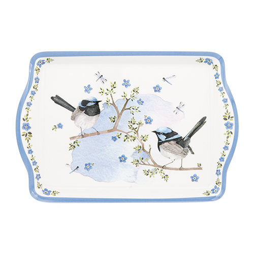 ASHDENE Snack Tray Plume and Perch Blue Wren