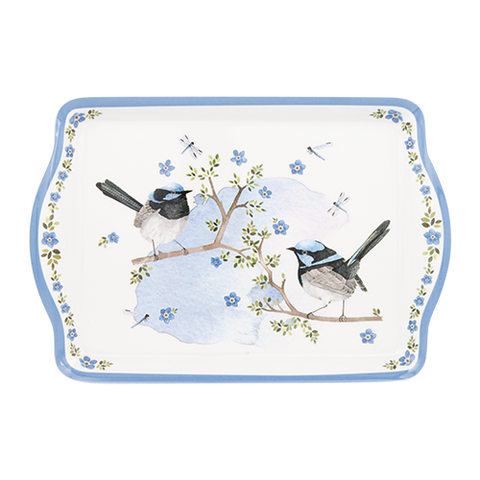 ASHDENE Snack Tray Plume and Perch Blue Wren