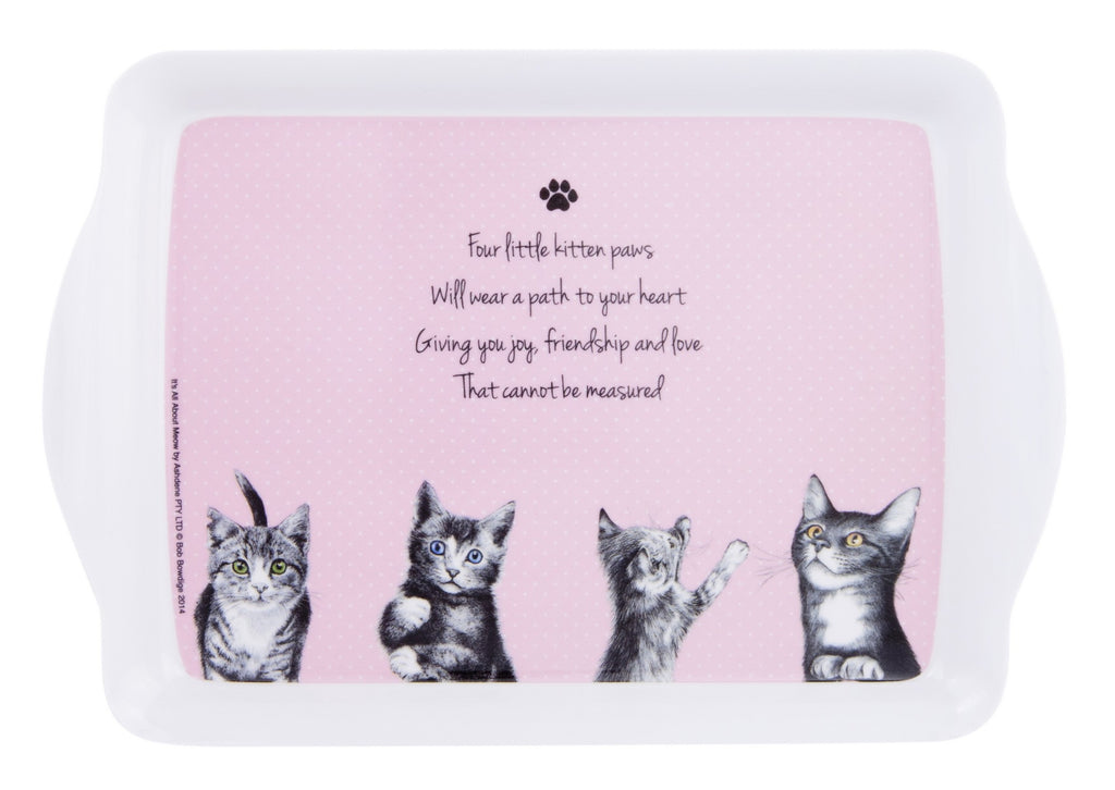 ASHDENE Snack Tray It's All About Meow Pink