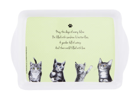 ASHDENE Snack Tray It's All About Meow Green