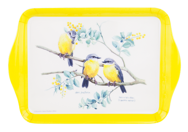 ASHDENE Scatter Tray Birds of Australia Yellow Robin