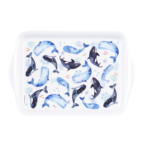 ASHDENE Scatter Tray Deep Blue Whale Tales