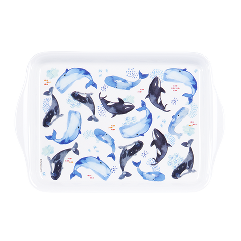 ASHDENE Scatter Tray Deep Blue Whale Tales