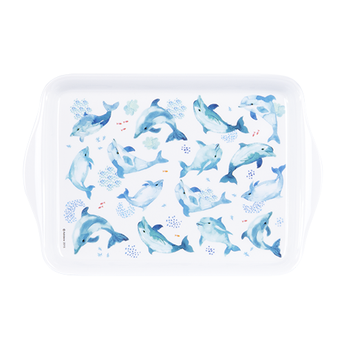 ASHDENE Scatter Tray Deep Blue Dashing Dolphins