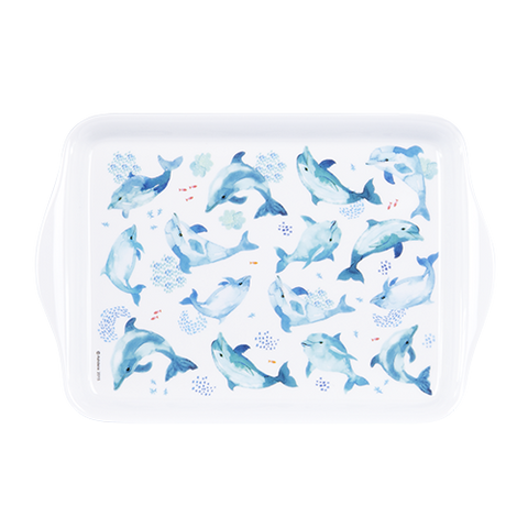 ASHDENE Scatter Tray Deep Blue Dashing Dolphins