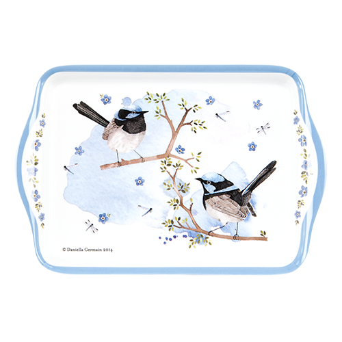 ASHDENE Scatter Tray Plume and Perch Blue Wren