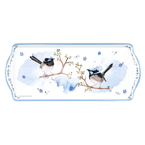 ASHDENE Sandwich Tray Plume and Perch Blue Wren