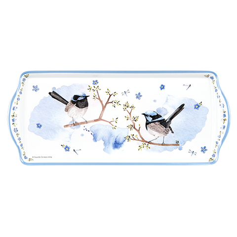 ASHDENE Sandwich Tray Plume and Perch Blue Wren