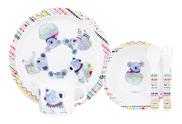 ASHDENE Child Dinner Set Cooee Koala (Melamine)