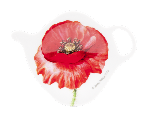 ASHDENE Tea Bag Holder Poppies