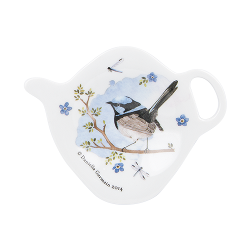 ASHDENE Tea Bag Holder  Plume & Perch Blue Wren