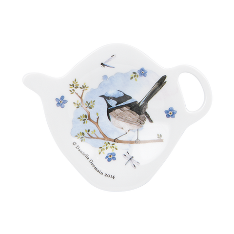 ASHDENE Tea Bag Holder  Plume & Perch Blue Wren