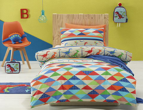 DINO LAND Single Quilt Cover Set