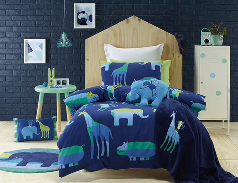 ANIMAL PATCH Double Quilt Cover Set