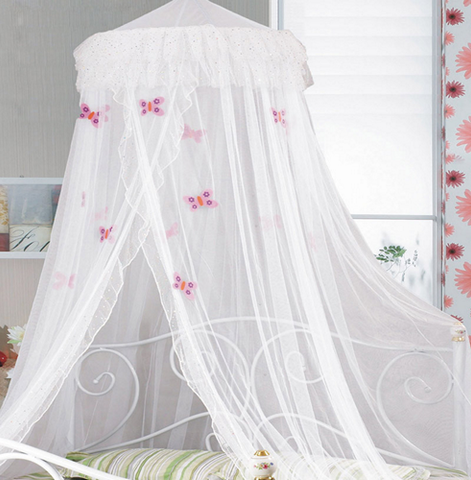 WHITE BED NET Butterflies