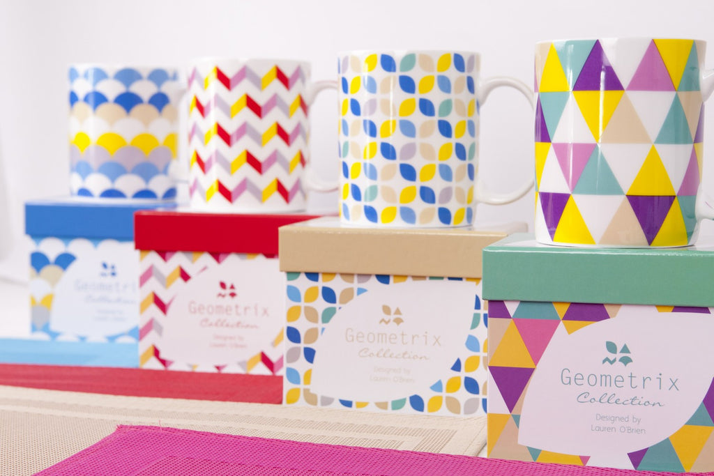 ASHDENE Mug Set of 4 Geometrix