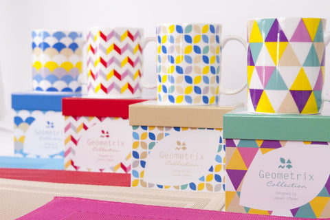 ASHDENE Mug Set of 4 Geometrix