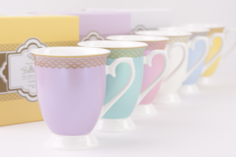 ASHDENE Mug Set of 6 Madame Butterfly Tea Party