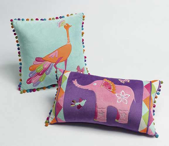 PEACOCK PRINCESS Oblong Cushion