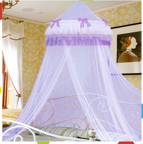 PURPLE BED NET Frills